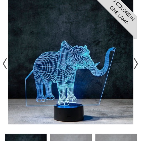 ELEPHANT 3D ILLUSION LAMP - Picture 7 of 11